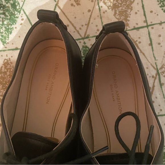 Cole Haan loafers flats sneakers Comfort Shoes Lace up black leather size 9.5 - Picture 7 of 10